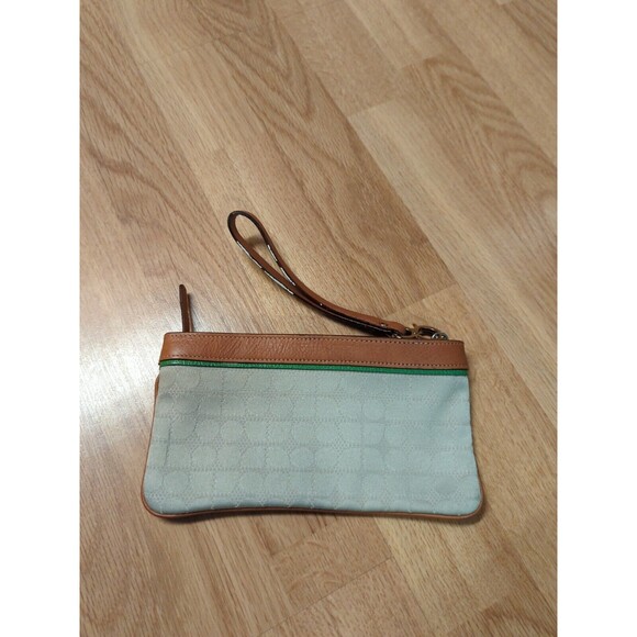 Kate Spade Jane Street Wristlet Pouch Tan Zippered Bag New York - Picture 2 of 8